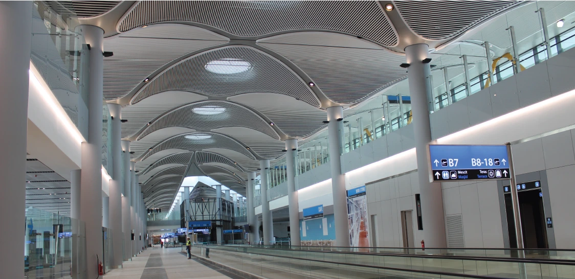 İstanbul Yeni Havalimanı Paslanmaz Çelik Aliminyum, Ahşap ve Cam Sistemleri Çalışmaları